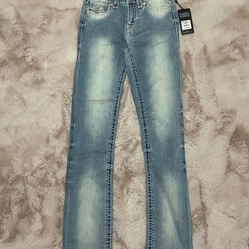 True Religion Light Blue Straight Leg Jeans